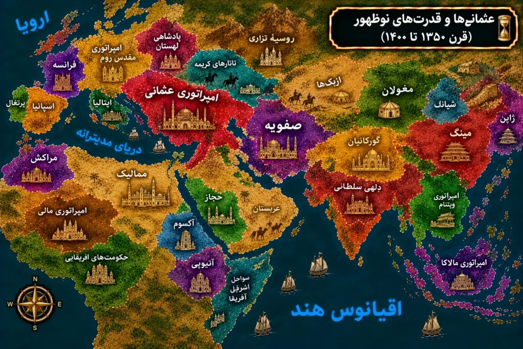 نقشه 1350 تا 1400