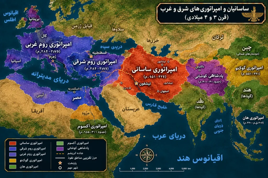 نقشه دوره ساسانیان