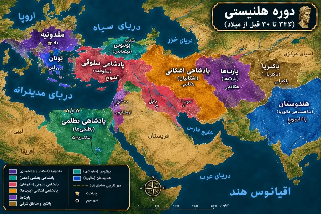 نقشه هلنیستی جهان باستان