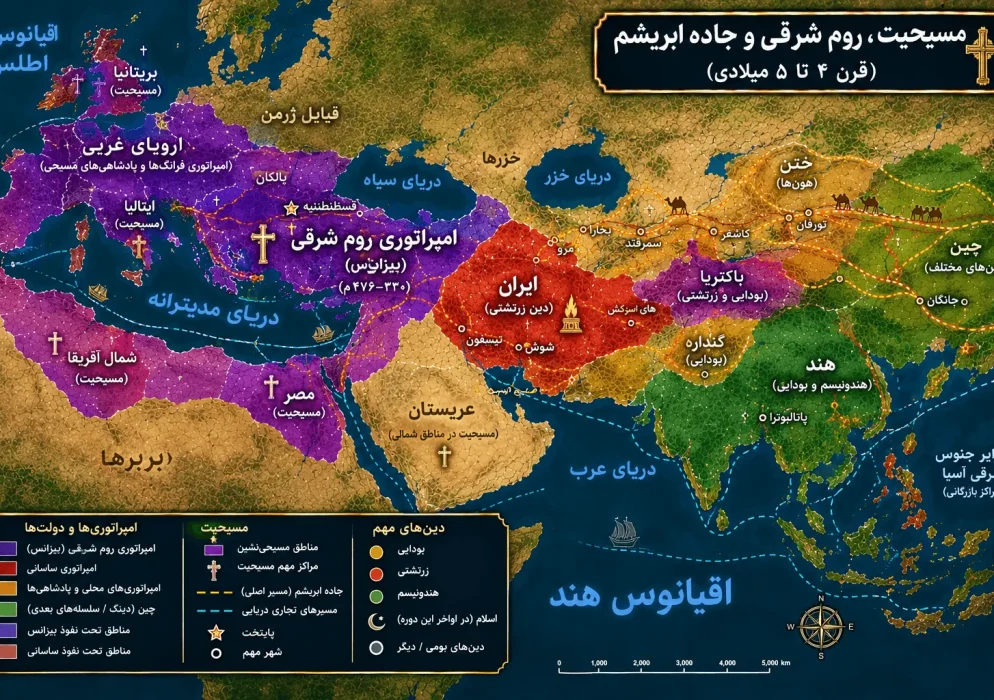 نقشه دوره مسیحیت، بیزانس