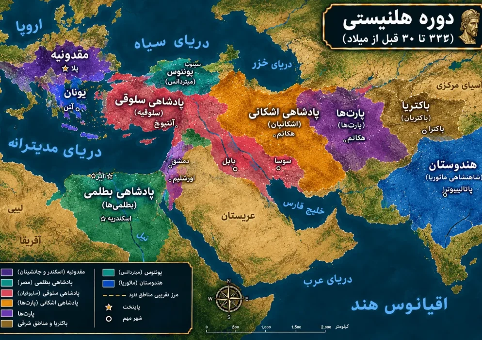 نقشه هلنیستی جهان باستان